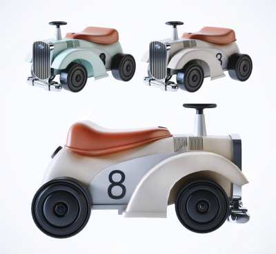 现代儿童玩具车3D模型下载